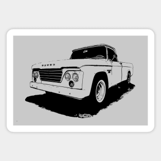 1965 Dodge D-100 Sweptline - stylized on light background Magnet